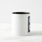 Schwarzes und blaues Logo Tasse (Zentrum)