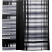 Schwarzes und blaues Muster Duschvorhang (Vorderseite)