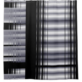 Schwarzes und blaues Muster Duschvorhang