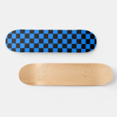 Schwarzes und blaues Schachbrett-Skateboard Skateboard (Horizontal)