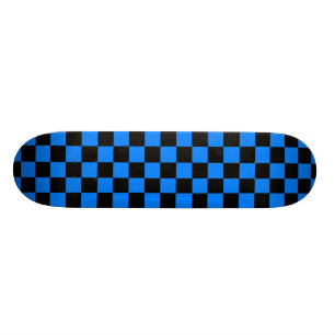 Schwarzes und blaues Schachbrett-Skateboard Skateboard