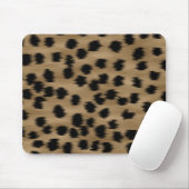 Schwarzes und Brown-Gepard-Druck-Muster Mousepad (Mit Mouse)