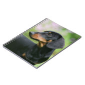 Schwarzes und Dackel 2 TANs Miniture Notizblock (Linke Seite)