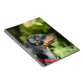 Schwarzes und Dackel 3 TANs Miniture Notizblock (Rechte Seite)