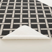 Schwarzes und Elfenbeingitter | Modernes Bauernhau Sherpadecke (3/4)