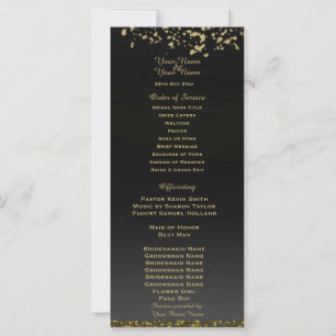 Schwarzes und falsches goldenes Glitter-Hochzeitsp