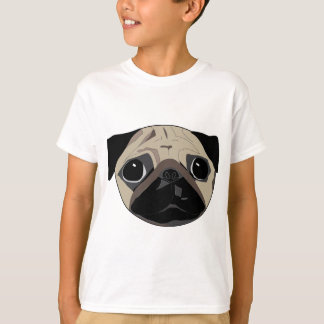 Schwarzes und Faun-Mops T-Shirt