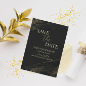Schwarzes und Funkelnd Gold Save the Date