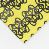 Schwarzes und Gelb Fleecedecke (Ecke)