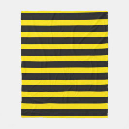 Schwarzes und gelbes Biene-Inspiriertes Fleecedecke