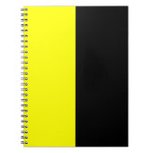 Schwarzes und gelbes Spalte-Farbschema Notizblock (Vorderseite)