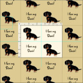 Schwarzes und glatte Dackel TANs Stoff (Kachel)