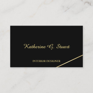 Schwarzes und Gold elegant Visitenkarte