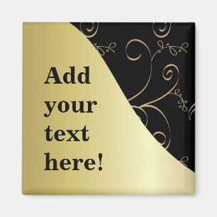 Schwarzes und Gold fertigen es besonders an Magnet