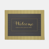 Schwarzes und Gold Fußmatte (Vorderseite)