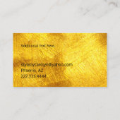 Schwarzes und Gold gemarmorte Visitenkarte (Rückseite)