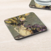 Schwarzes und Gold Getränkeuntersetzer (Linke Seite)