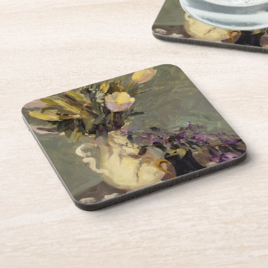 Schwarzes und Gold Getränkeuntersetzer (Linke Seite)