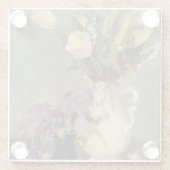 Schwarzes und Gold Glasuntersetzer (Rückseite)