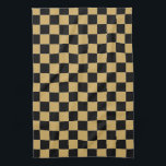 Schwarzes und Gold kariert Handtuch<br><div class="desc">Schwarzes und Gold kariert</div>