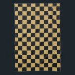 Schwarzes und Gold kariert Handtuch<br><div class="desc">Schwarzes und Gold kariert</div>