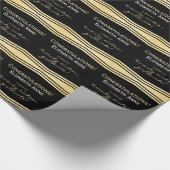 Schwarzes und Gold, Klasse von 2016, Geschenkpapier (Ecke)