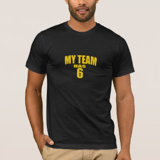 Schwarzes und Gold mein Team hat T - Shirt 6
