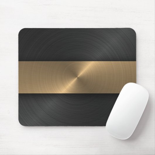 Schwarzes und Gold Mousepad (Mit Mouse)