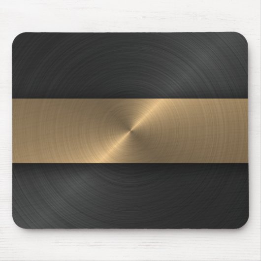 Schwarzes und Gold Mousepad (Vorne)