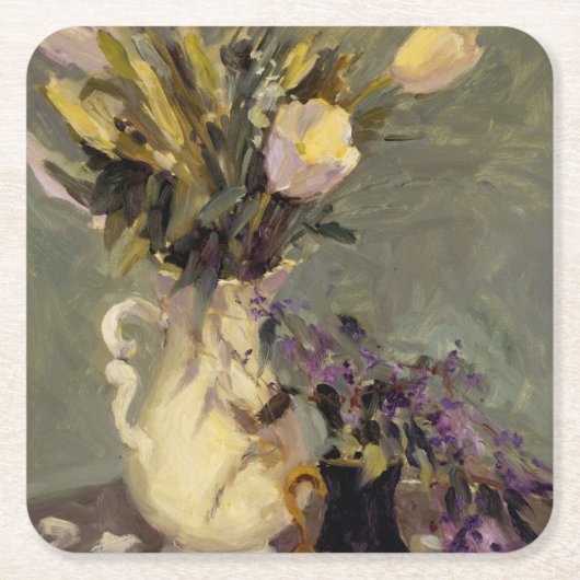 Schwarzes und Gold Rechteckiger Pappuntersetzer (Vorderseite)