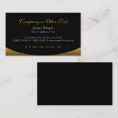 Schwarzes und Gold Visitenkarte (Vorne/Hinten)