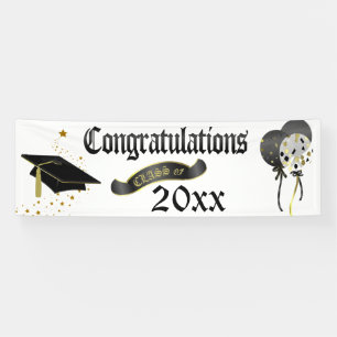 Schwarzes und GoldAbschluss-Klasse der Fahne Banner