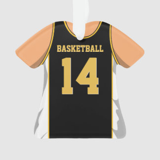 Schwarzes und Goldbasketball Ornament