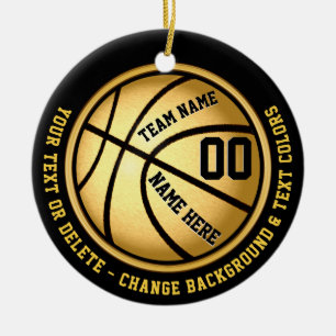 Schwarzes und Goldbasketball-Verzierung oder Ihre Keramik Ornament