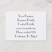 Schwarzes und Goldbling Fotologo Visitenkarte (Rückseite)