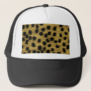 Schwarzes und goldenes Brown-Gepard-Druck-Muster Truckerkappe