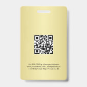 Schwarzes und goldenes Design, Logo oder Foto im g Ausweis (Rückseite)