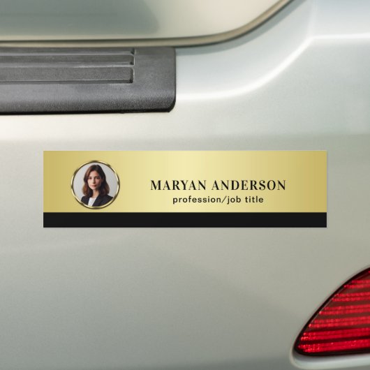 Schwarzes und goldenes Design, Logo oder Foto im g Autoaufkleber (Auf Auto)