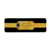 Schwarzes und goldenes Foto bevorzugen kleine Flas (Vorne)