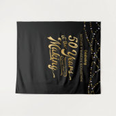 Schwarzes und goldenes Foto vor 50 Jahren Wandteppich (Vorderseite (Horizontal))