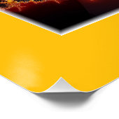 Schwarzes und goldenes Fraktal aus Garn Poster (Ecke)