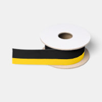 Schwarzes und goldenes Gelb 1,5" weit Satin-Band