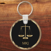 Schwarzes und goldenes Gesetz - Monogram Schlüsselanhänger (Vorderseite)