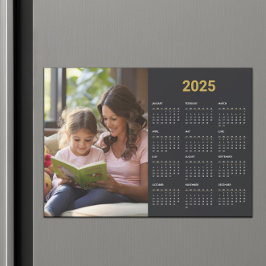 Schwarzes und goldenes magnetisches Foto - Kalende Magnetkarte