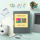 Schwarzes und goldenes QR-Code-Geschäftslogo Text Aufkleber (iPad Hülle)