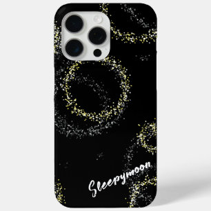 Schwarzes und goldenes Schimmern Case-Mate iPhone Hülle