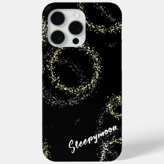 Schwarzes und goldenes Schimmern Case-Mate iPhone Hülle