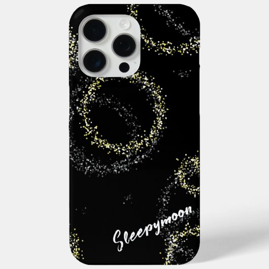 Schwarzes und goldenes Schimmern Case-Mate iPhone Hülle (Rückseite)