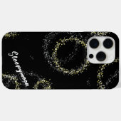 Schwarzes und goldenes Schimmern Case-Mate iPhone Hülle (Rückseite (Horizontal))
