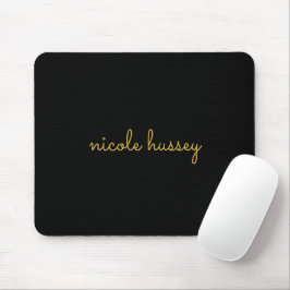 Schwarzes und goldenes Skript  | Stylisches modern Mousepad